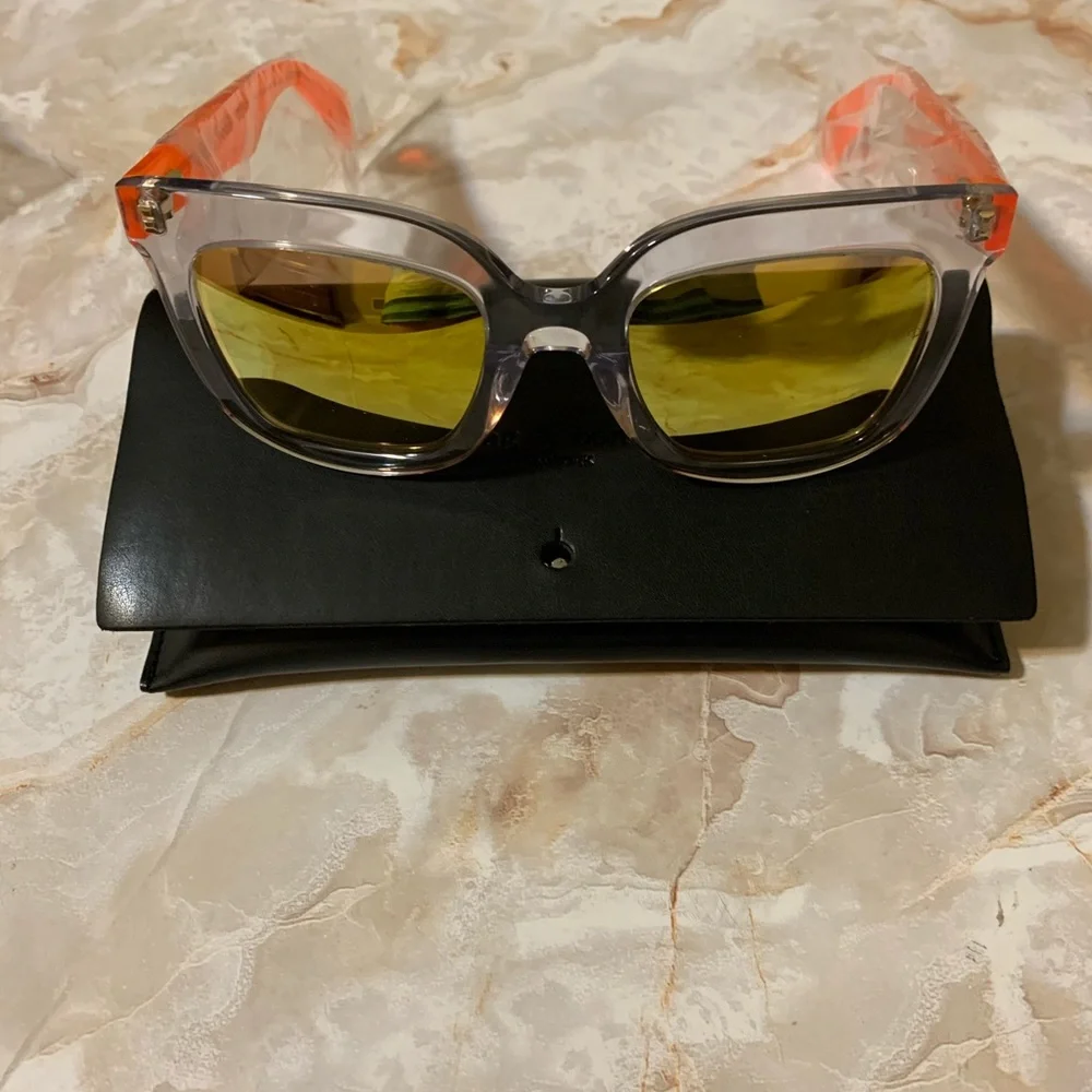 RAG & BONE Sunglasses - 52mm Clear Square Frame Sunglasses NEW